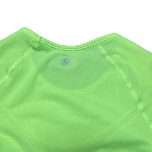 ATHLETA FASTEST TRACK T-SHIRT NEON LIME SIZE XS - Picture 4 of 5